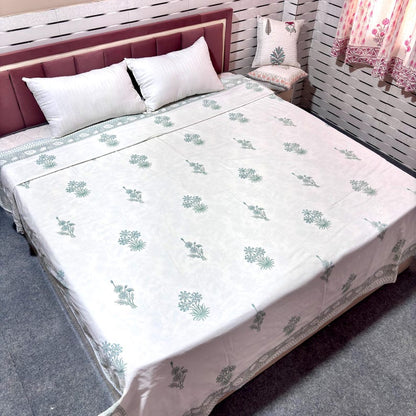 Floral Reversible Mulmul Cotton Dohar