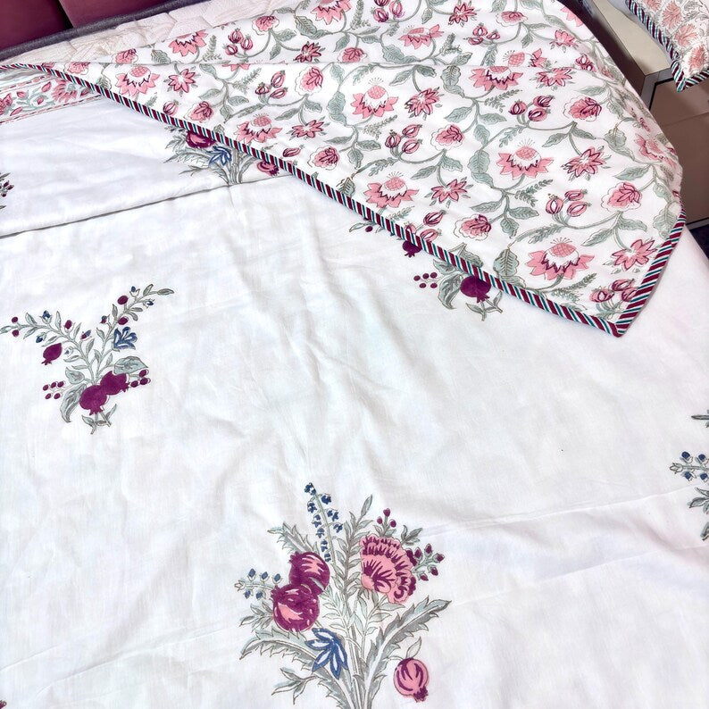 Breathable Cotton Dohar with Traditional Hand Block Print