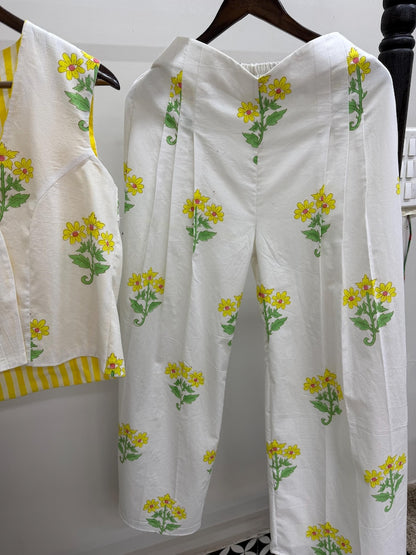 Hand Block Print Cotton Women Co Ord Set