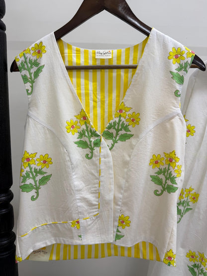 Hand Block Print Cotton Women Co Ord Set