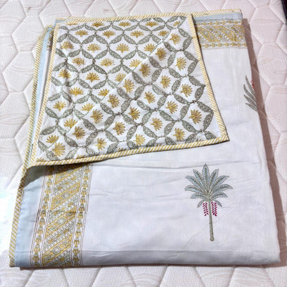 Mulmul Cotton Hand Block Printed Reversible Dohar