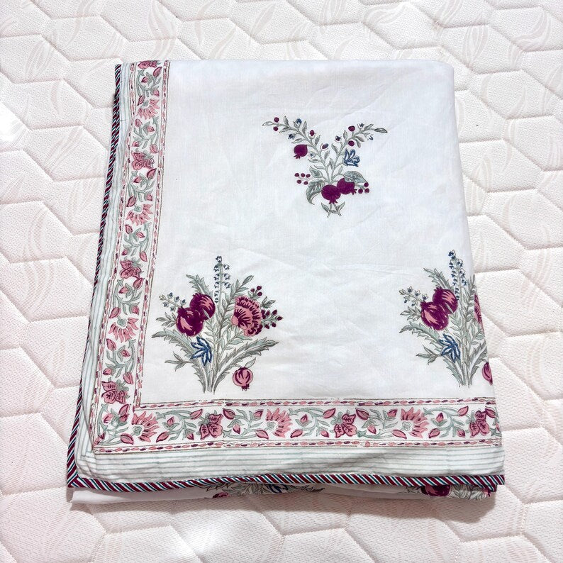 Breathable Cotton Dohar with Traditional Hand Block Print