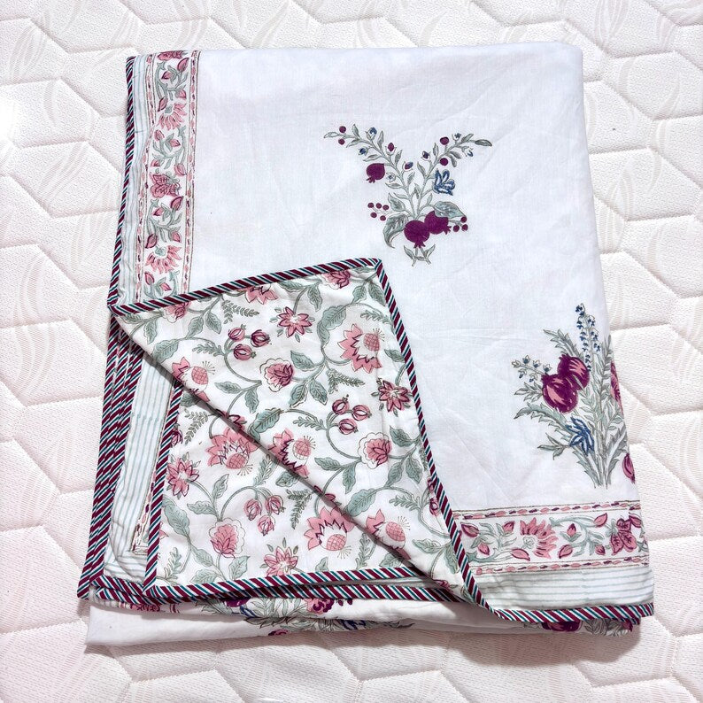 Breathable Cotton Dohar with Traditional Hand Block Print