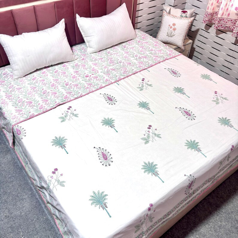 Hand Block Printed Dohar - Lightweight Reversible Hand Block Print
