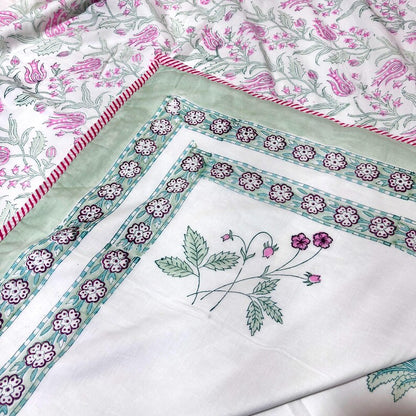 Hand Block Printed Dohar - Lightweight Reversible Hand Block Print