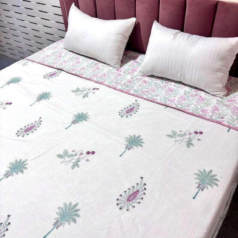 Hand Block Printed Dohar - Lightweight Reversible Hand Block Print