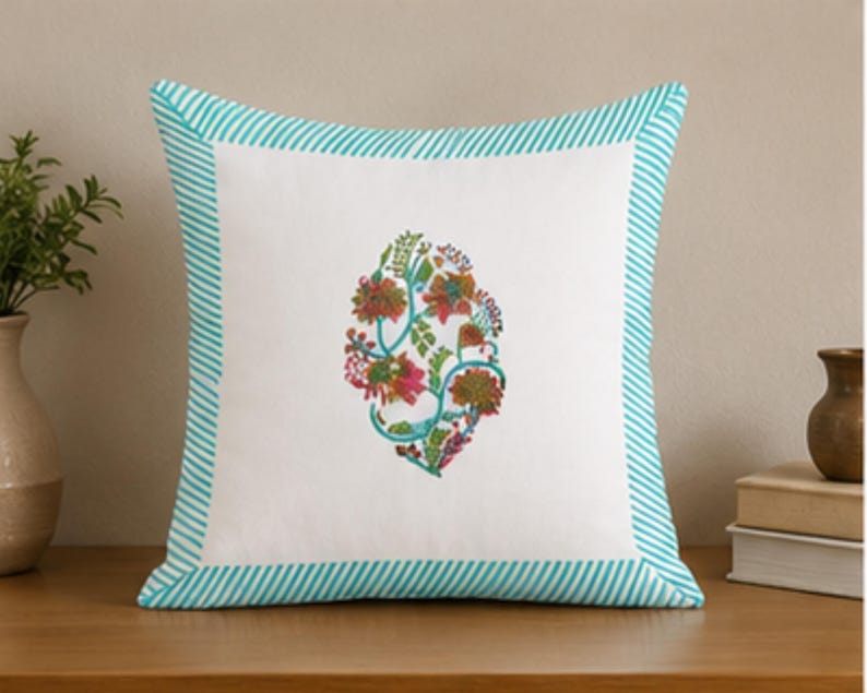 Decorative Cushion Cover – Handmade Cotton Hand Block Print