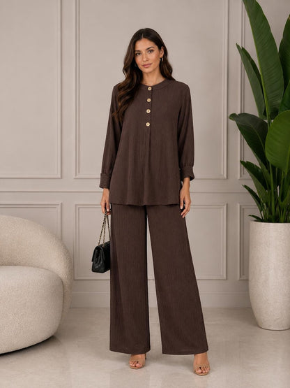 Modest Traditional Two Piece Co Ord Set Long Tunic