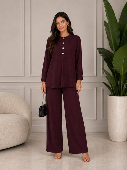 Modest Traditional Two Piece Co Ord Set Long Tunic