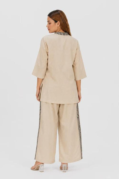 Off-White Linen Cotton Co-ord Set