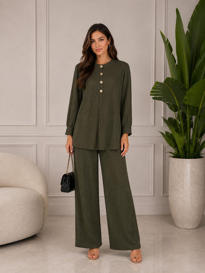 Modest Traditional Two Piece Co Ord Set Long Tunic