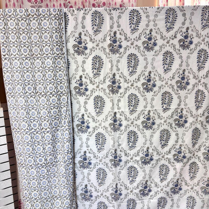 Lightweight Hand Block Print Dohar - Reversible Mulmul Cotton