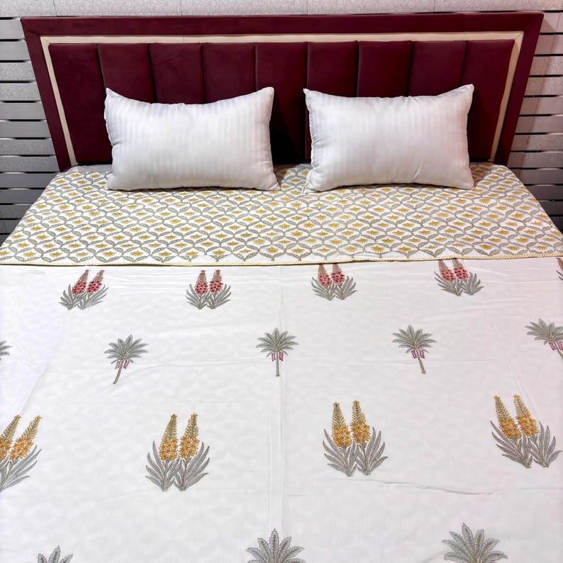 Mulmul Cotton Hand Block Printed Reversible Dohar