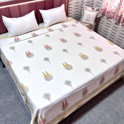 Mulmul Cotton Hand Block Printed Reversible Dohar