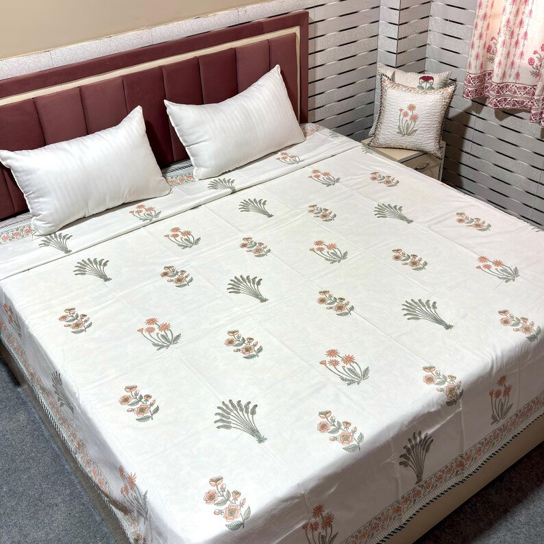 Reversible Floral Printed Lightweight Cotton Dohar