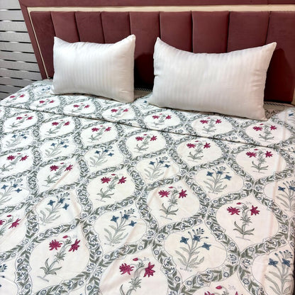 Jaipuri Reversible Cotton Dohar - Lightweight Hand Block Printed