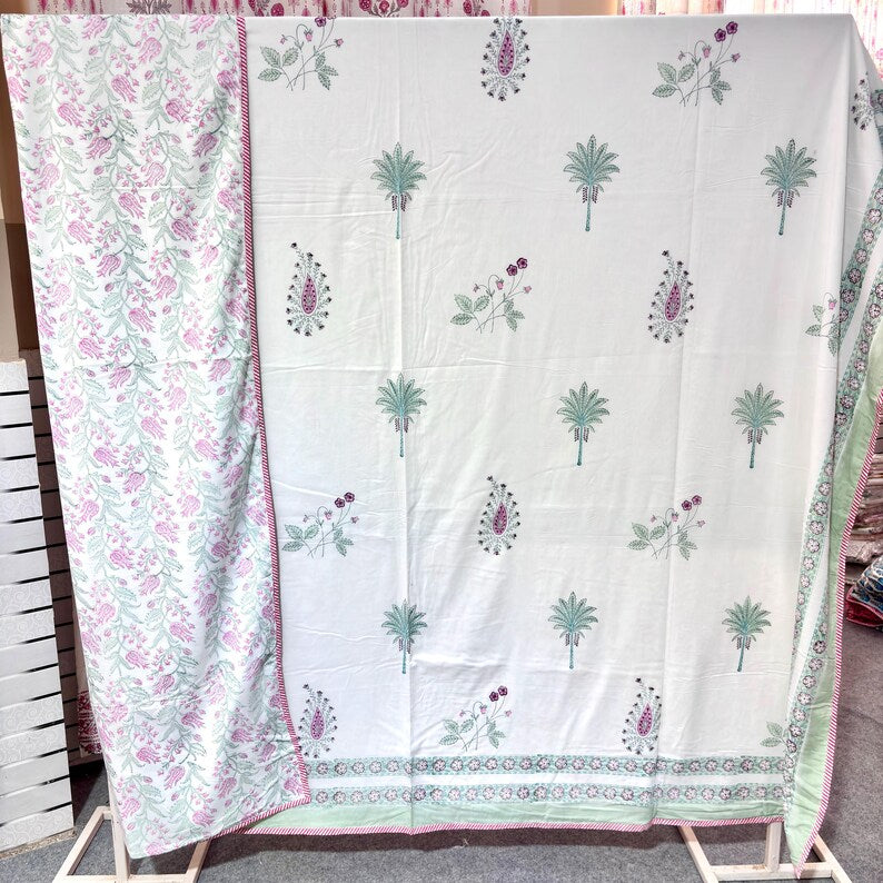 Hand Block Printed Dohar - Lightweight Reversible Hand Block Print