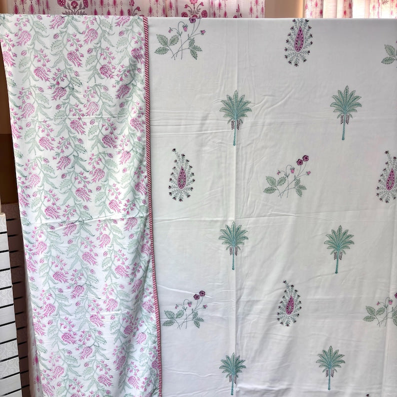 Hand Block Printed Dohar - Lightweight Reversible Hand Block Print