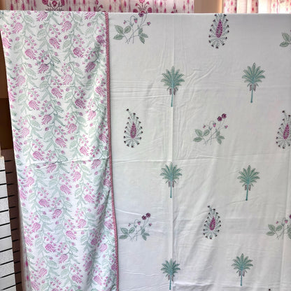 Hand Block Printed Dohar - Lightweight Reversible Hand Block Print