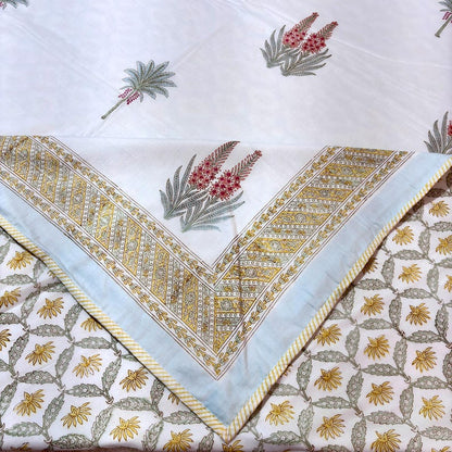 Mulmul Cotton Hand Block Printed Reversible Dohar