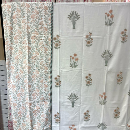 Reversible Floral Printed Lightweight Cotton Dohar
