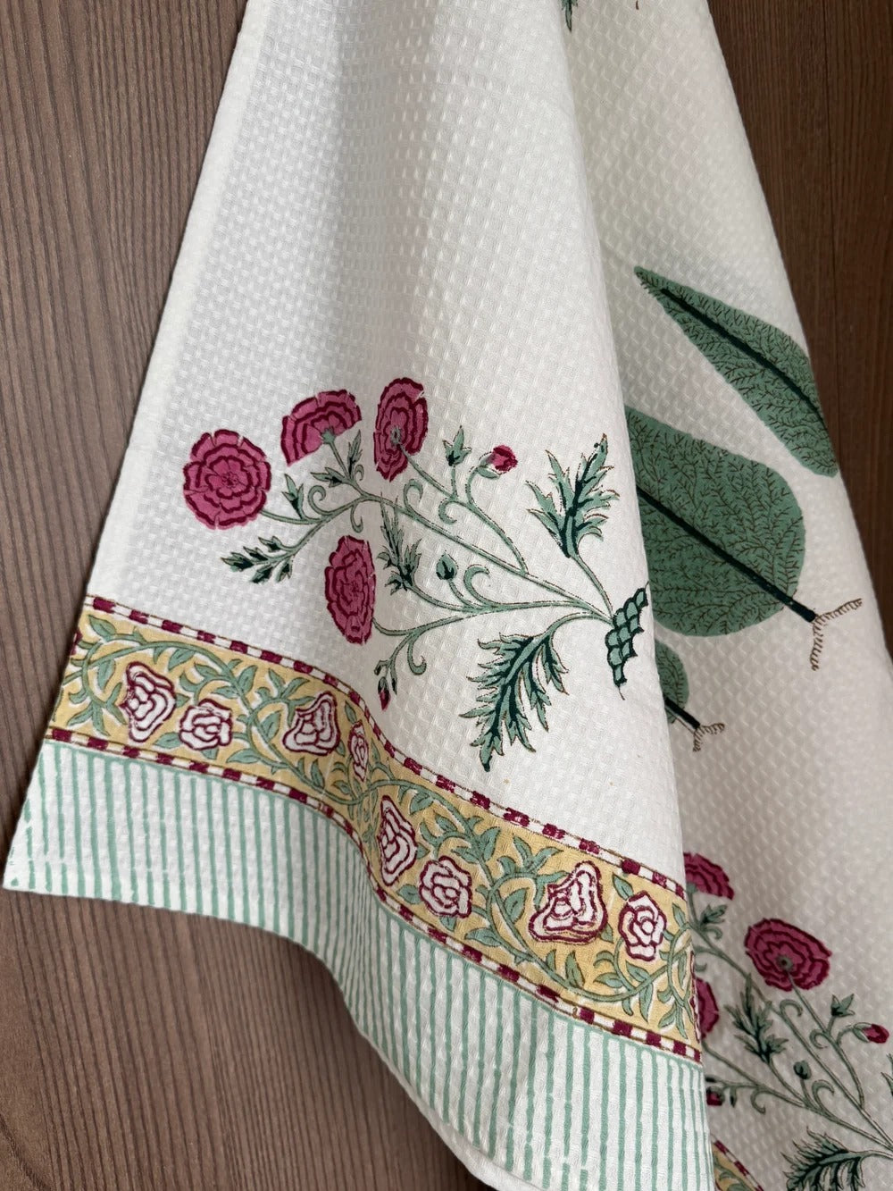Handblock Print Cotton Towel Set - BODY TOWEL-HAND TOWEL-NAPKIN