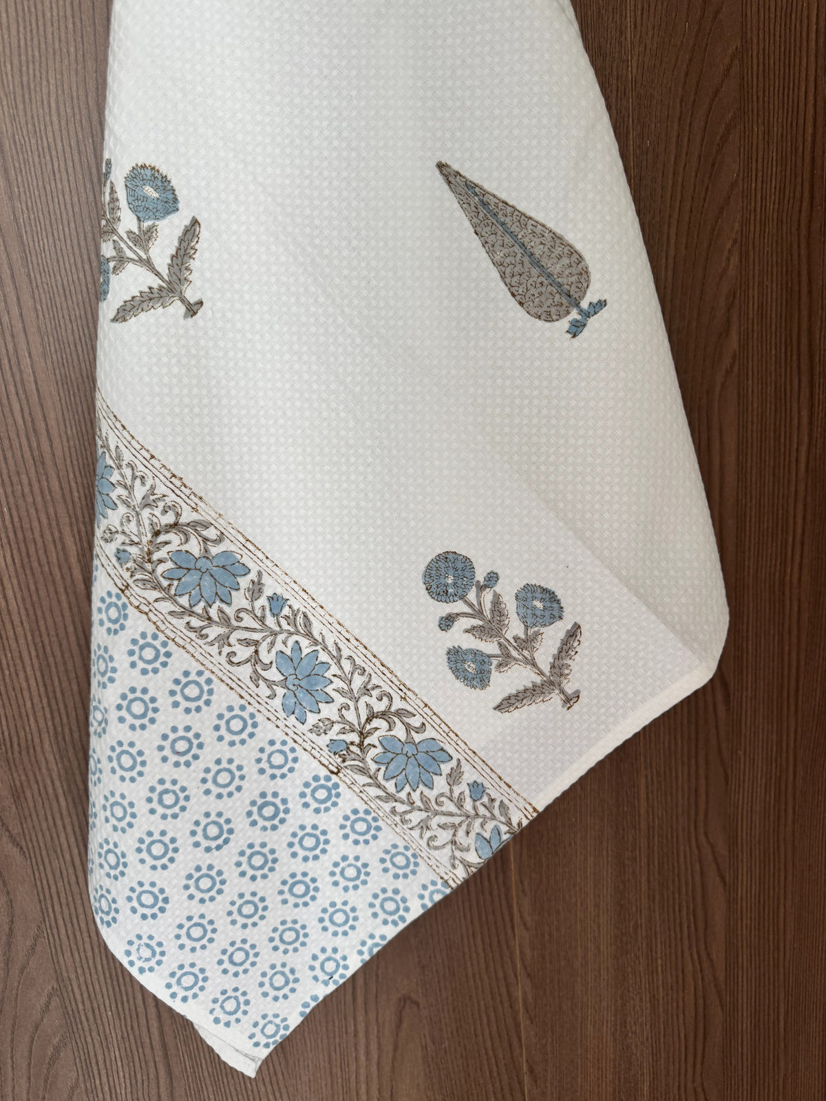 Handblock Print Cotton Towel Set - BODY TOWEL-HAND TOWEL-NAPKIN
