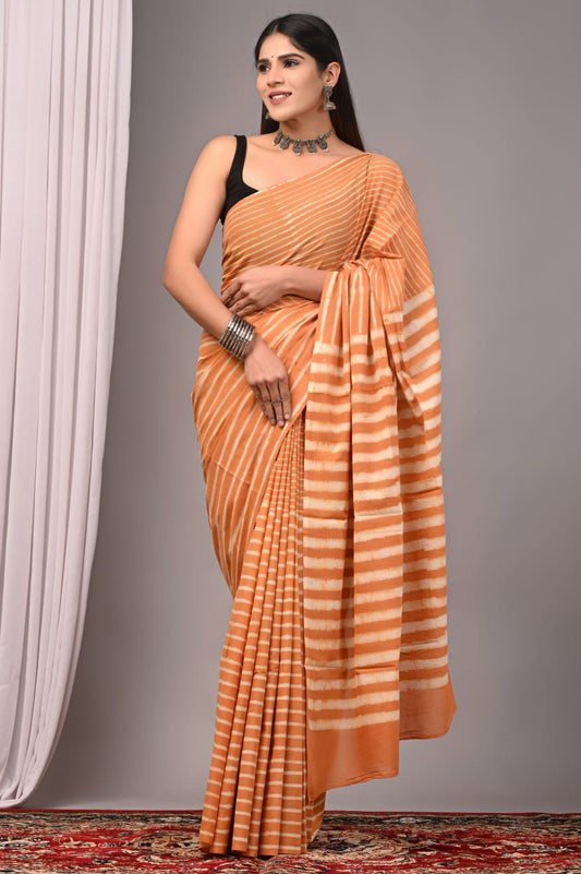 Traditional Bhagalpuri Linen Cotton Saree for Women