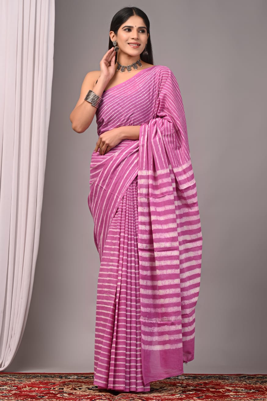 Traditional Bhagalpuri Linen Cotton Saree for Women