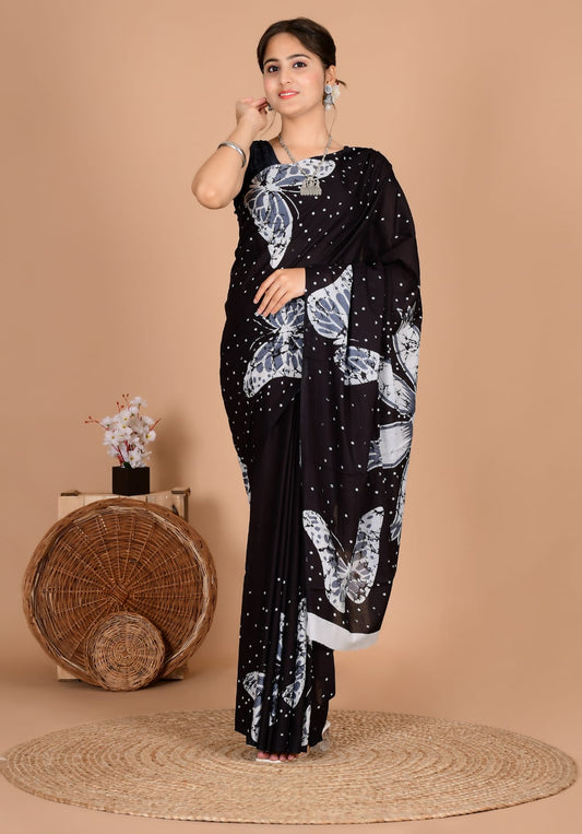 Traditional Bhagalpuri Linen Cotton Saree for Women