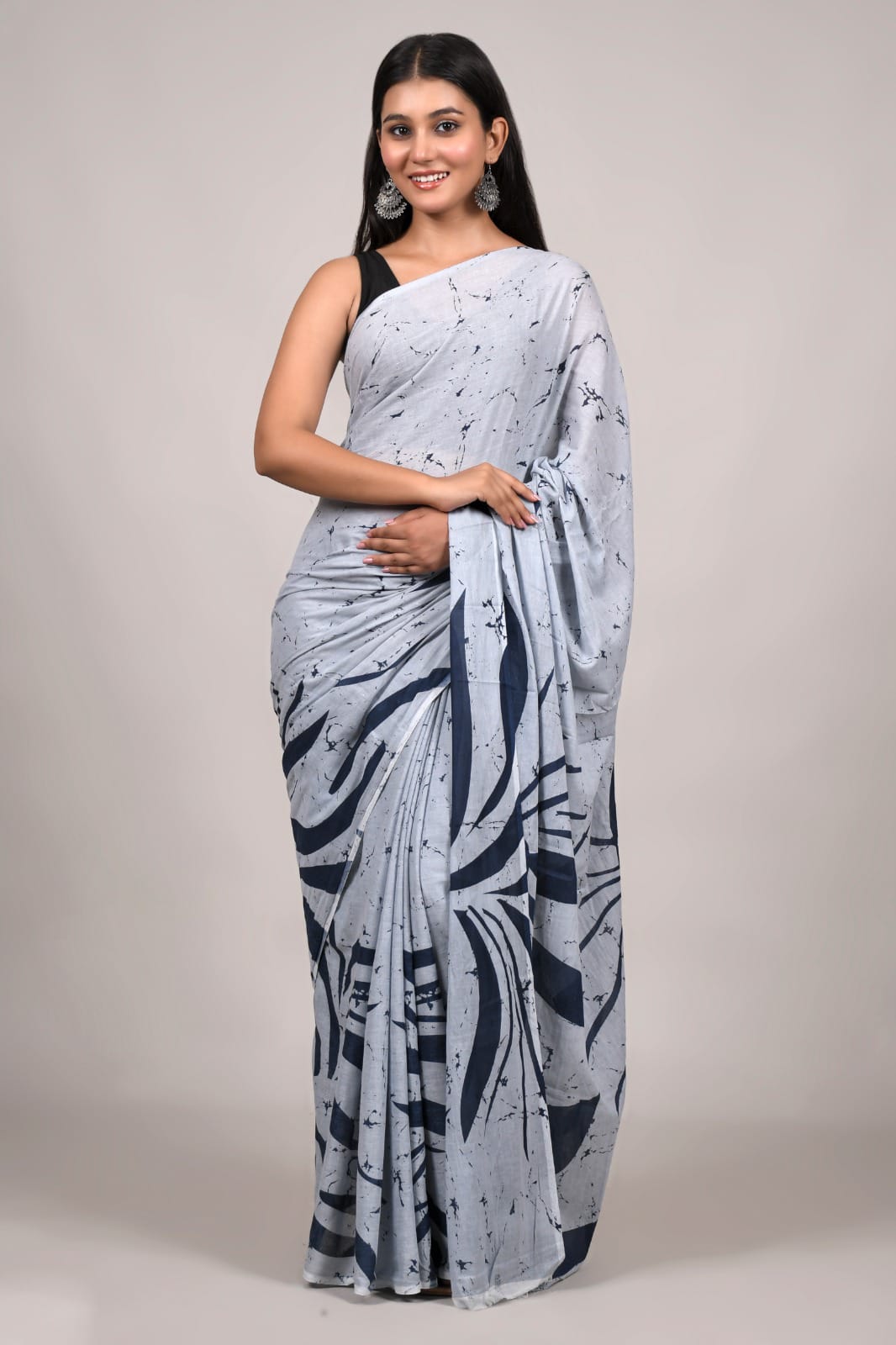 Traditional Bhagalpuri Linen Cotton Saree for Women