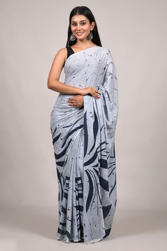 Traditional Bhagalpuri Linen Cotton Saree for Women