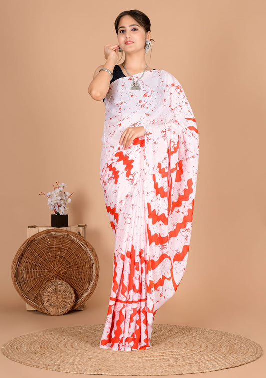 Traditional Bhagalpuri Linen Cotton Saree for Women