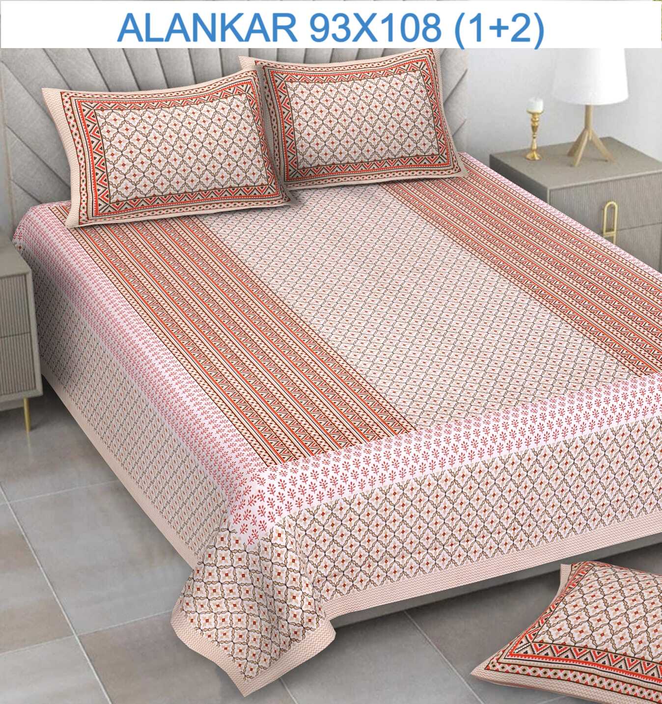 Soft Cotton Bedsheet with 2 Pillow Covers