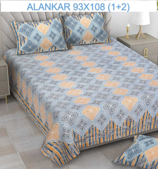 Soft Cotton Bedsheet with 2 Pillow Covers