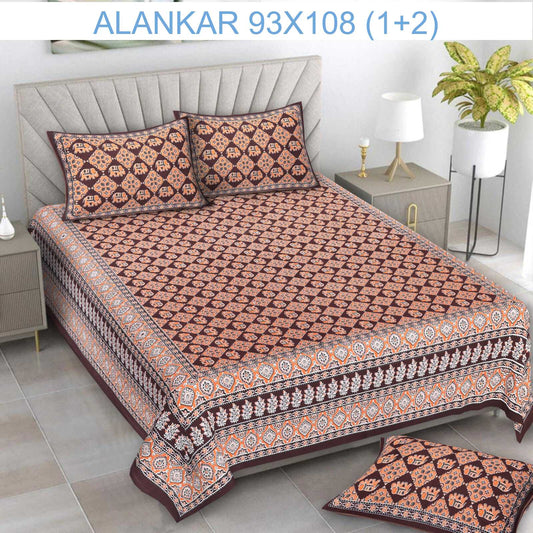 Soft Cotton Bedsheet with 2 Pillow Covers