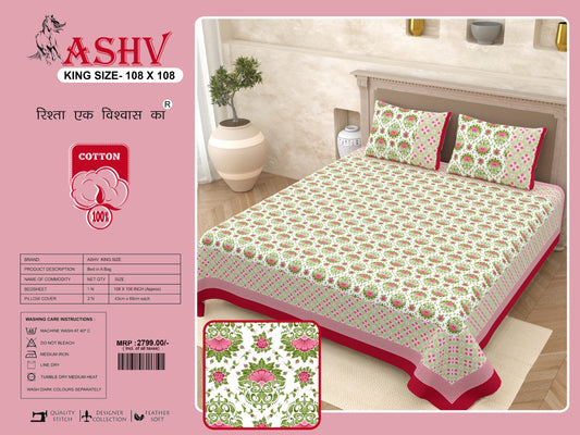 Luxury Jumbo Size Bedsheet Set with 2 Pillow Covers for Big Beds
