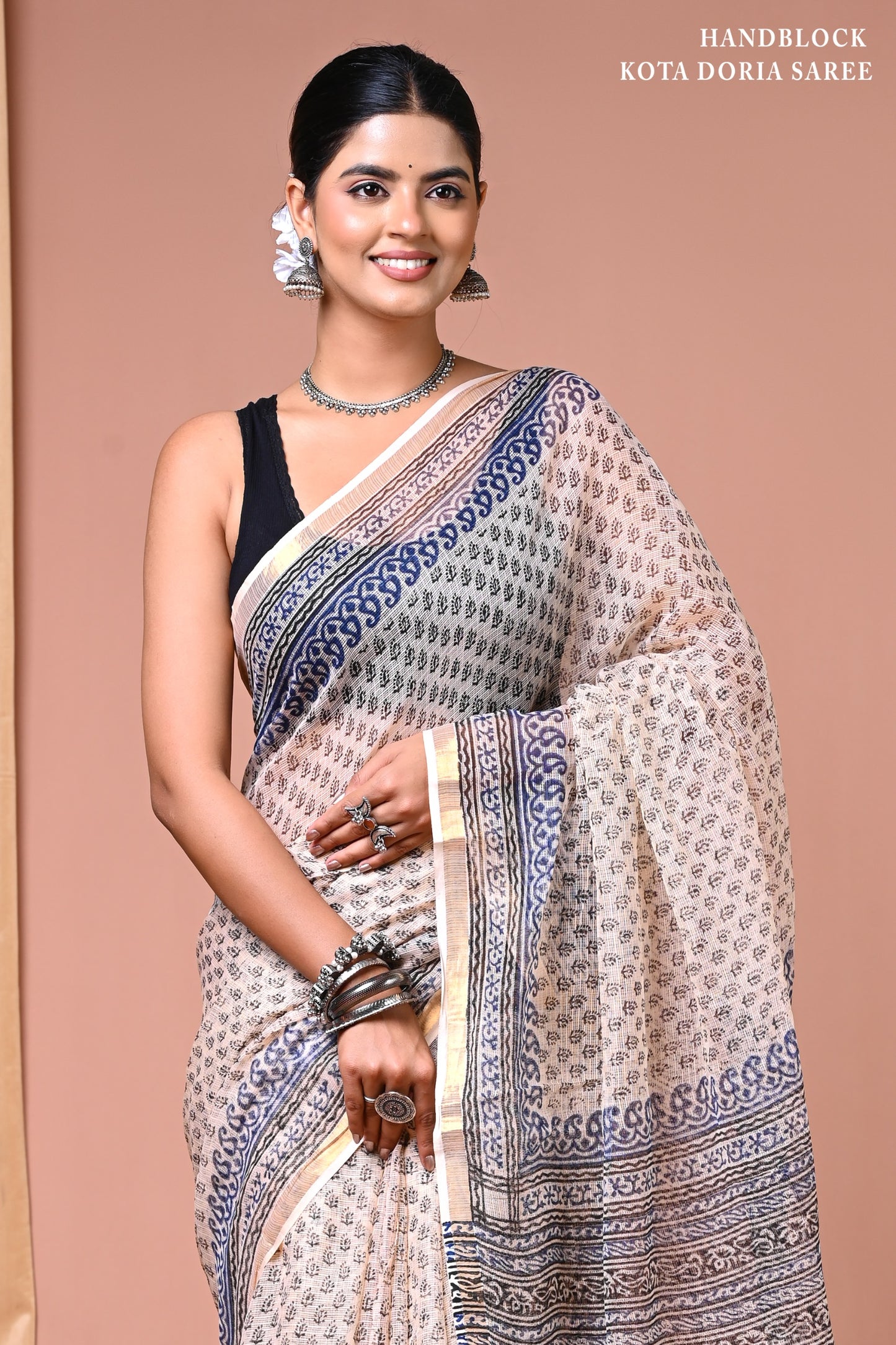 Elegant Kota Doriya Cotton Silk Saree – Lightweight Summer Wear