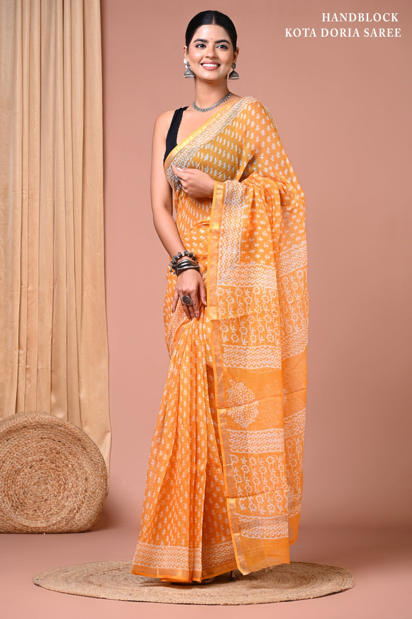 Elegant Kota Doriya Cotton Silk Saree – Lightweight Summer Wear