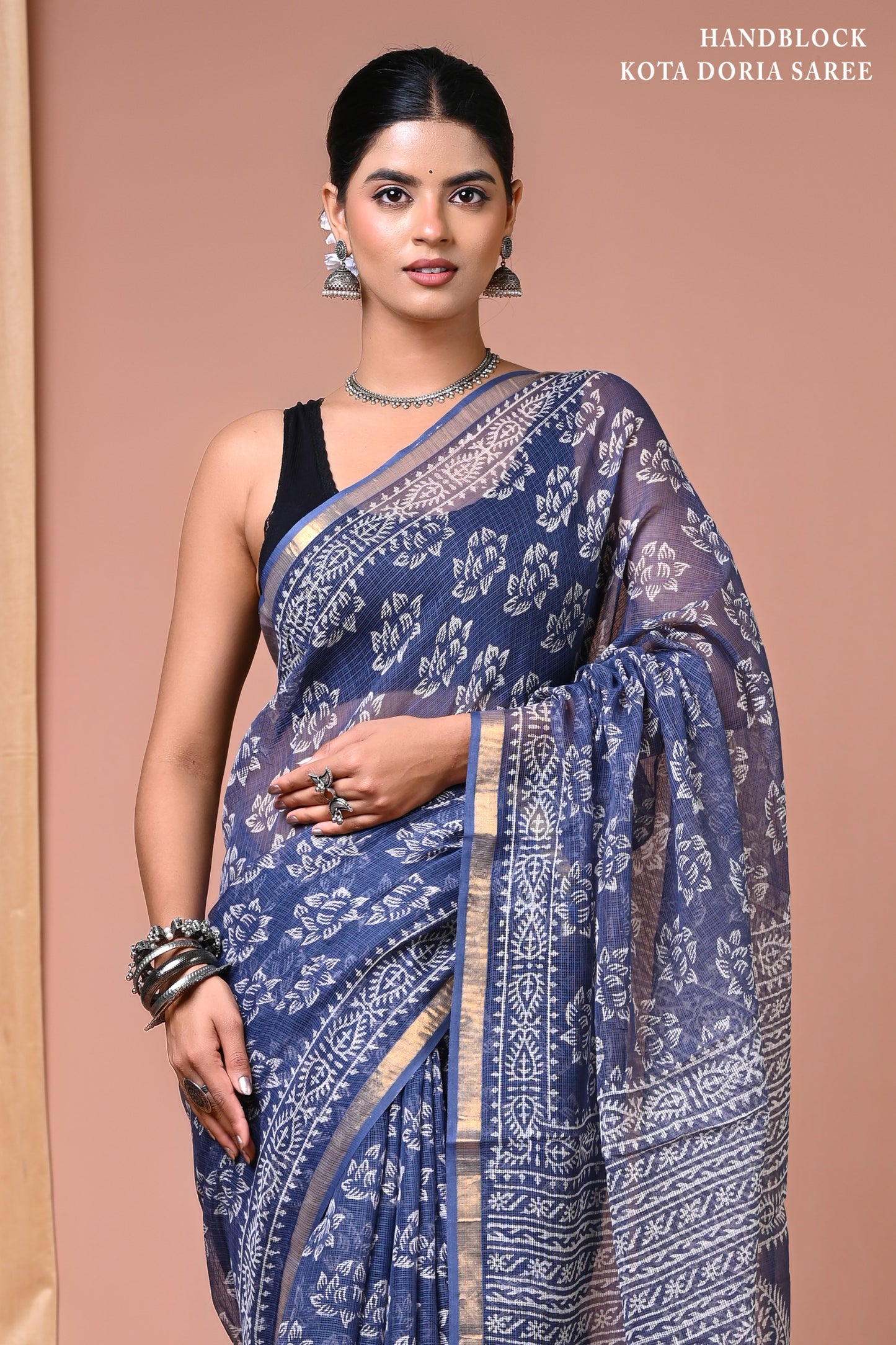 Classic Jaipuri Printed Cotton Mulmul Saree for Women