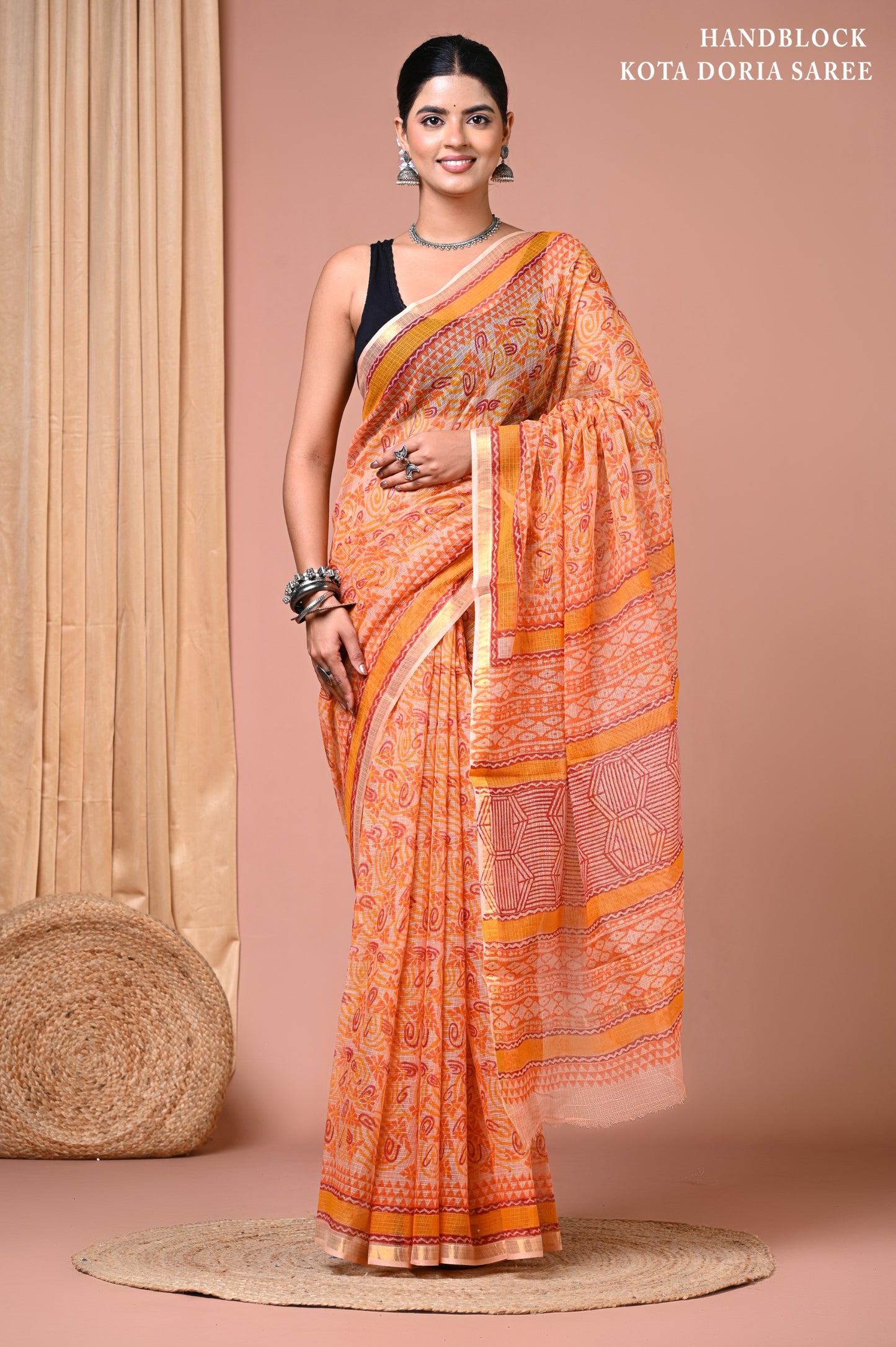 Elegant Kota Doriya Cotton Silk Saree – Lightweight Summer Wear