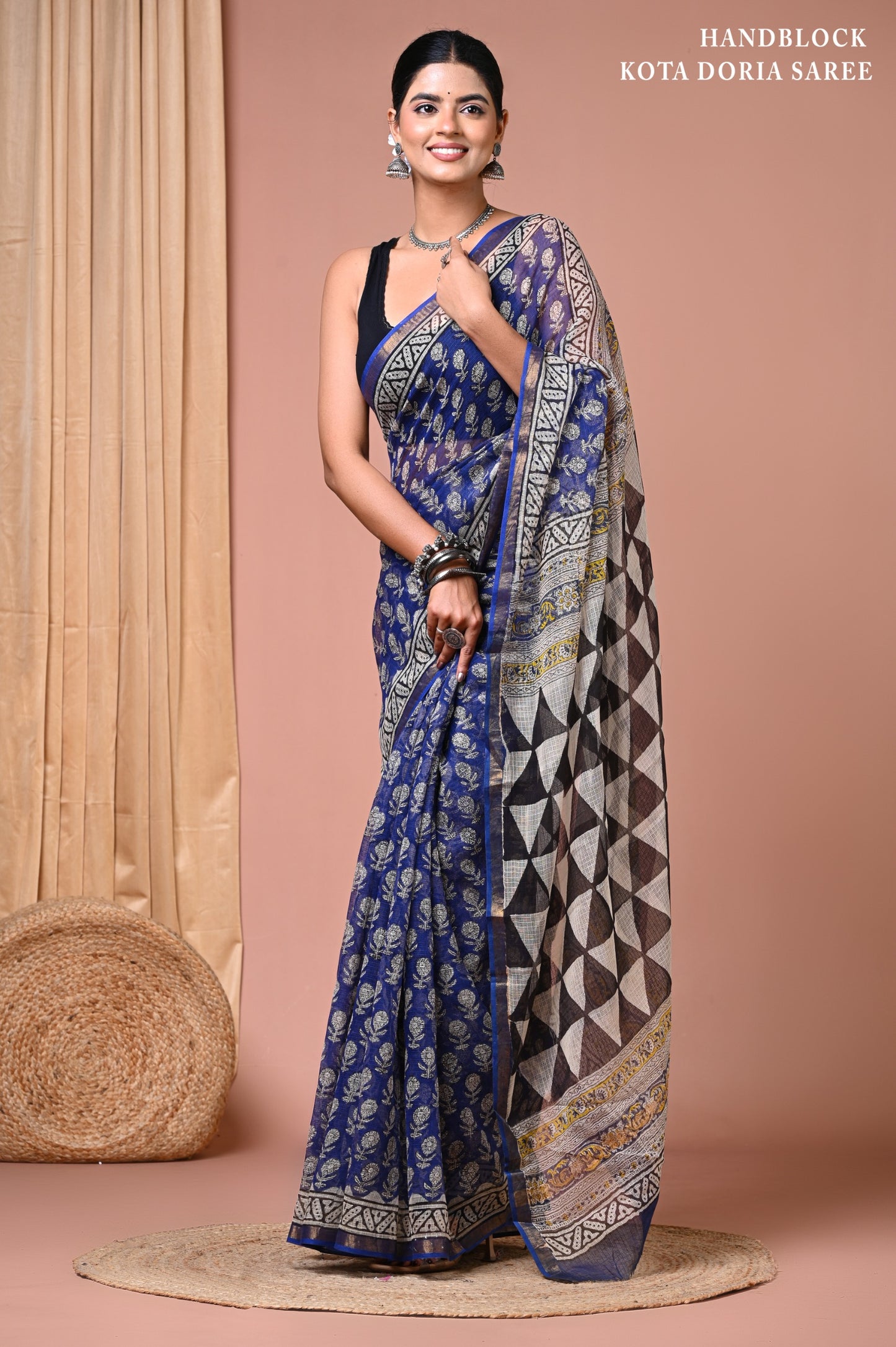Elegant Kota Doriya Cotton Silk Saree – Lightweight Summer Wear