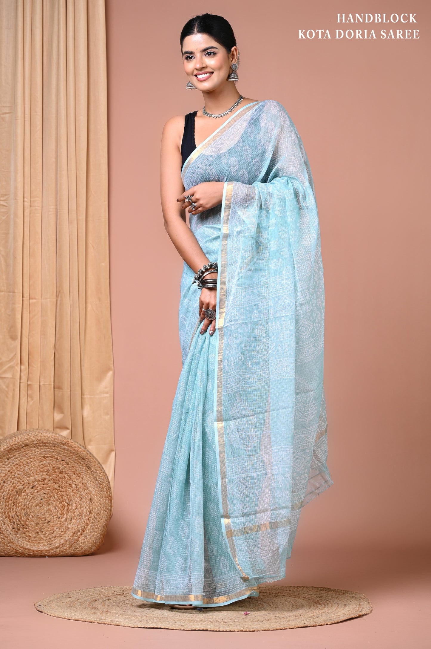 Elegant Kota Doriya Cotton Silk Saree – Lightweight Summer Wear