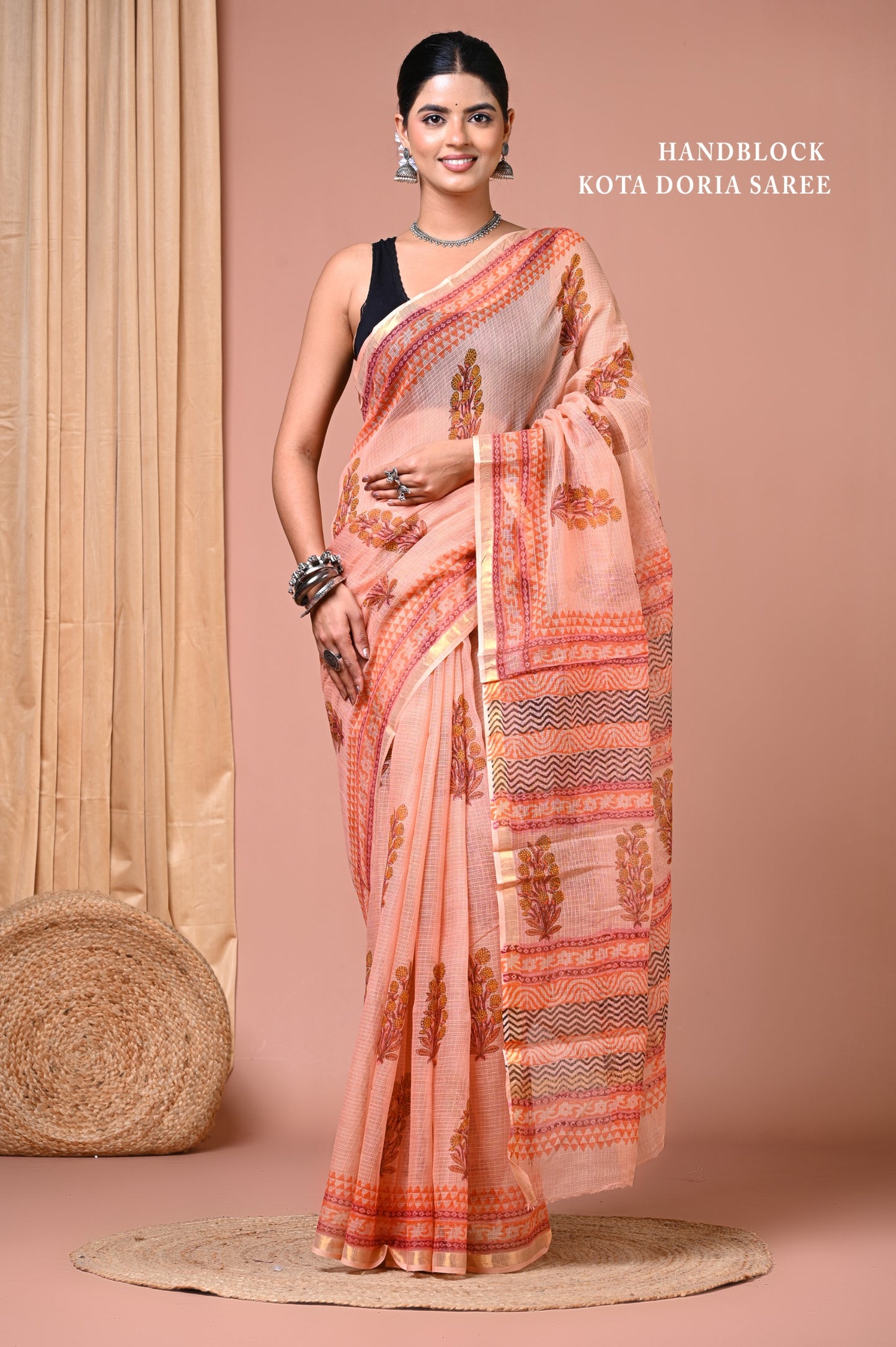 Elegant Kota Doriya Cotton Silk Saree – Lightweight Summer Wear