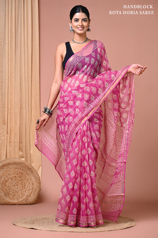 Classic Jaipuri Printed Cotton Mulmul Saree for Women