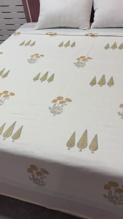 Traditional Hand Block Cotton Dohar for Summer & AC