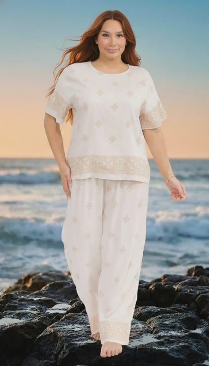 Plus Size Women Short Sleeve Blouse Elastic