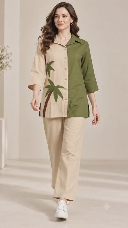Women Co Ord Set Jaipuri Solid Dye