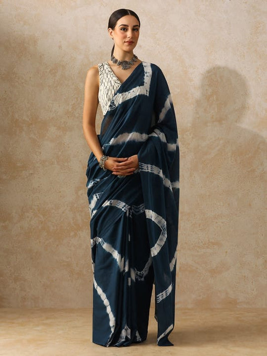 Classic Jaipuri Printed Cotton Mulmul Saree for Women