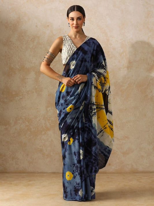 Classic Jaipuri Printed Cotton Mulmul Saree for Women